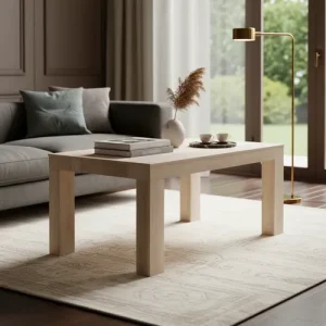 Mesa Ratona Centro Living Dolfin. Melamina. Apliques En Alum