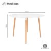 D_672040-MLA110323050757_042026-O.jpg Mesa Redonda Eames Comedor Cocina Madera Diseño Nordica 90cm Blanco Marrón Claro