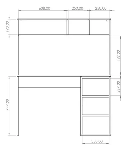 D_715148-MLA113672227612_072026-O.webp Escritorio Con Alzada 118 X 148 X 58- Eca120 Blanco
