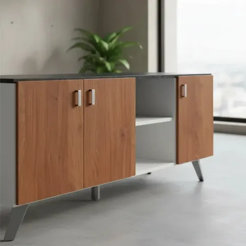 D_711895-MLA112585411418_062026-O.webp Mueble Living Rack Tv 120cm Hasta 50 Pulgadas 3 Puertas Con Tiradores Metal Pietra/cognac