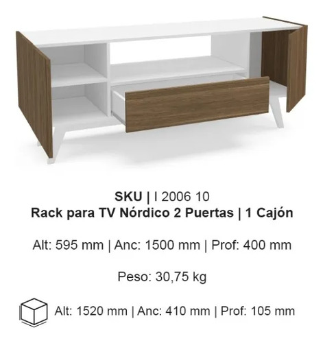 D_888598-MLA116758232175_082026-O.jpg Rack Mesa Para Tv Led Zimmer 150 X 59 X 40. Practimobel