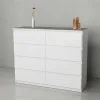 Comoda Chifonier Prisma 8 Cajones. Mdf Laqueado- 125 X 80x40