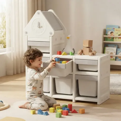 Mueble Infantil Organizador Reloj 7 Compartimientos Vcf 5169