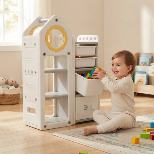 D_636250-MLA118116766659_092026-O.jpg Mueble Infantil Organizador 4 Compartimientos Vcf5126 Cohete