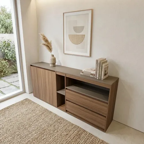 Rack Bahiut 2.00 2 Puertas, 2 Cajones Tables Linea Terrae