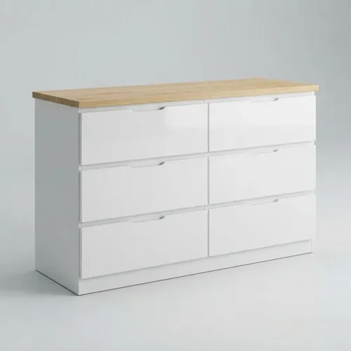 Comoda Chiffonier Cajonera- 8 Cajones- Laqueado Tapa Paraiso