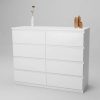 Comoda Chifonier Prisma 8 Cajones. Mdf Laqueado- 125 X 80x40