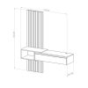 Rack Con Panel Dielfe Rfm140 Para Tv Hasta 55 De Mdp