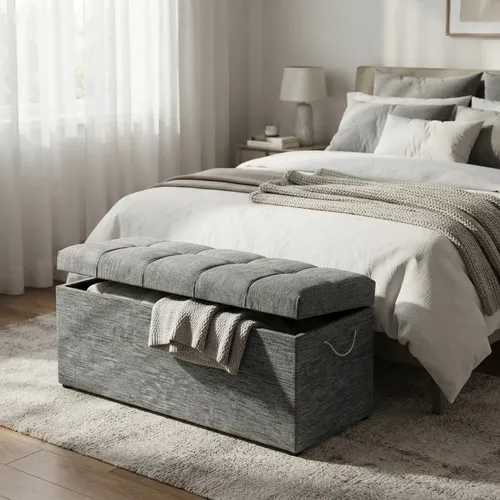 D_787760-MLA116178595934_092026-O.webp Baul Pie De Cama- Tapizado En Chenille- 100 Cm