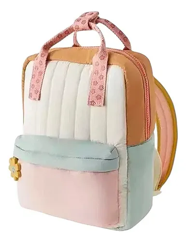 Mochila Infantil Zara Con Detalles Florales Vcf 2000