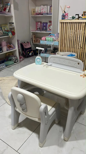 Mesa Escritorio Infantil + 1 Silla Dinosaurio Vcf 5167
