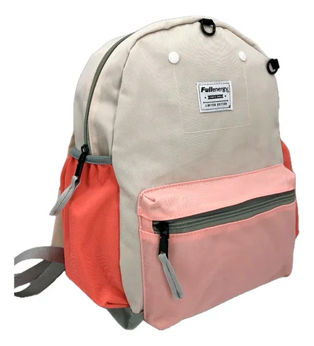 Mochila Juvenil Nyon Rosa Salmon Beige Vcf 2006