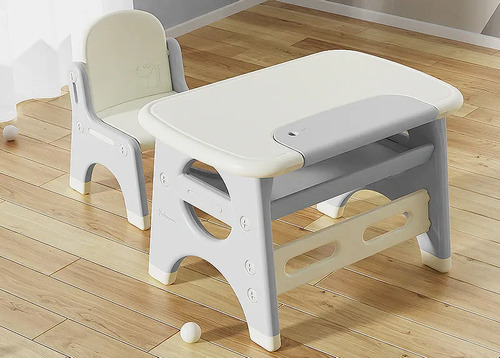 Mesa Escritorio Infantil + 1 Silla Dinosaurio Vcf 5167
