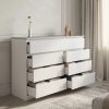 Comoda Chifonier Prisma 8 Cajones. Mdf Laqueado- 125 X 80x40