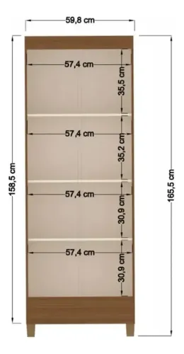 Despensero de cocina Santos Andirá M0000549 1.655m de altura 60cm de ancho 31.2cm de profundidad