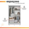 Placard Santos Andirá Belgica BELGICA 2PTS BRANCO de mdp12 y 15mm con 2 puertas corredizas
