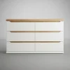 Comoda Chiffonier Laqueada Paraiso 6 Cajones Duna- 110-80-38