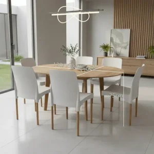 D_787387-MLA119662763323_102026-O.webp Mesa Cocina Comedor Redonda 120 Extensible 160 Cm- Skara