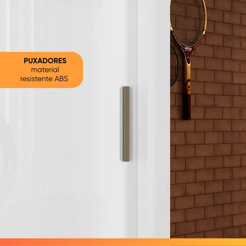 Placard Santos Andirá Belgica BELGICA 2PTS BRANCO de mdp12 y 15mm con 2 puertas corredizas