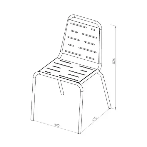 D_862843-MLA118063155901_092026-O.webp Silla de jardín Dielfe SCE021 1 cuerpo 83cm x 49cm x 53cm