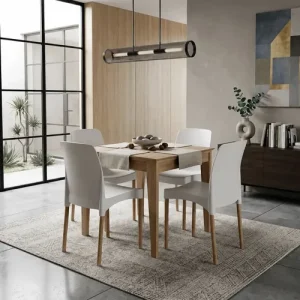 Mesa Para Cocina Comedor Cuadrada 80 X 80 Cm Solvik Gacela